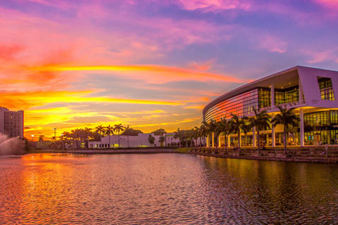 Sunsent over Lake Osceola reflecting on the SC